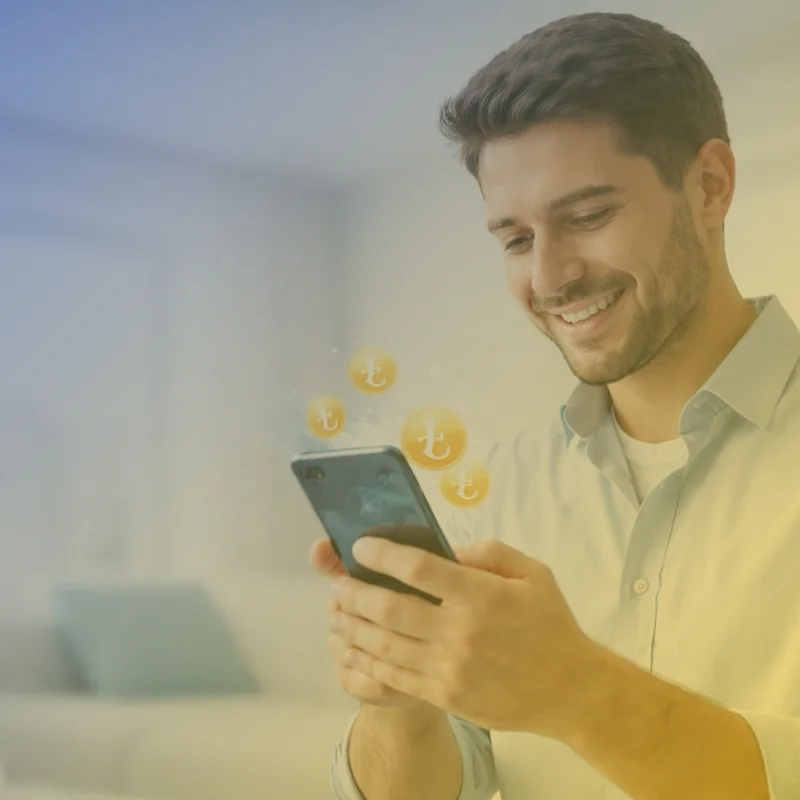 Telefonuna bakarak bilgi alan Turkcell kullanıcısı temsili görsel